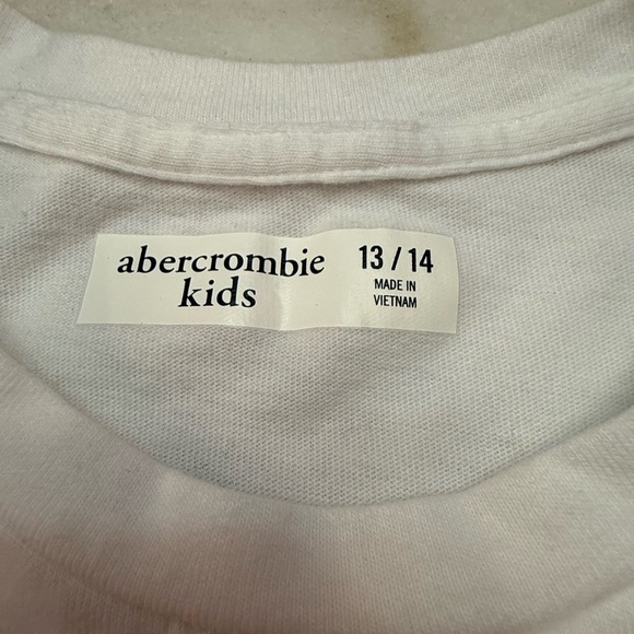 Abercrombie Kids White Long Sleeve Tee Size 13/14 - Picture 3 of 3